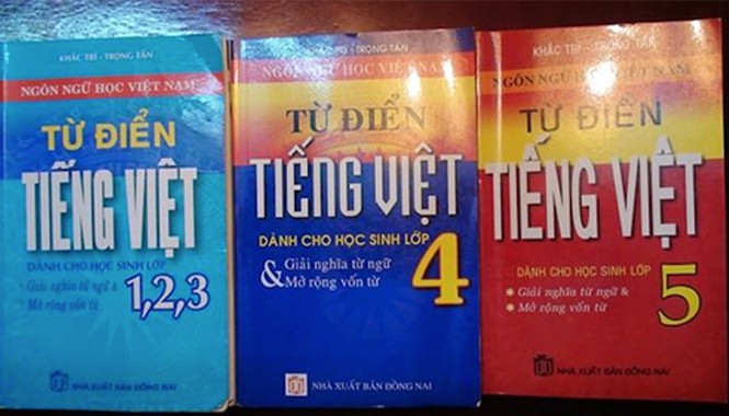 Thu hồi 8 cuốn từ điển Tiếng Việt học sinh Từ điển tiếng Việt của tác giả Khắc Trí - Trọng Tấn. (Ảnh: Zing).