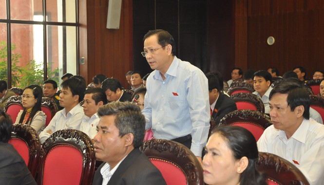Quốc hội chọn vấn đề 'nóng' để chất vấn ĐB Lê Nam (Thanh Hóa) phát biểu tại một phiên thảo luận ở Hội trường. Ảnh: Như Ý.
