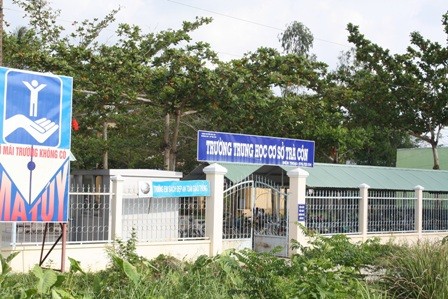 Bị thầy giáo mắng, nam sinh lớp 8 tự tử ngay tại lớp Trường THCS Trà Côn - nơi xảy ra sự việc.