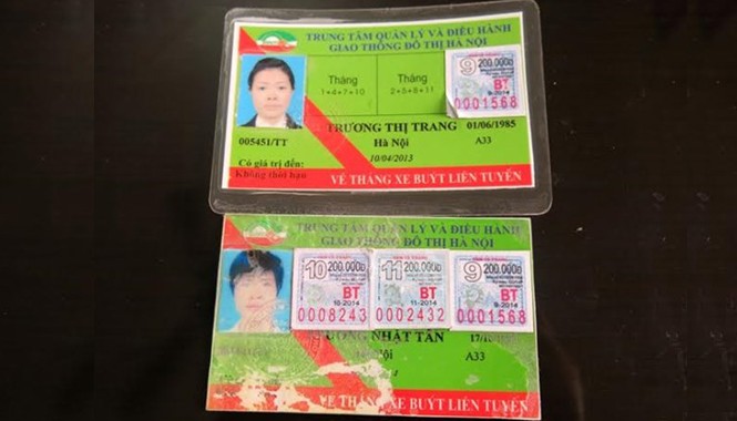 Nhân viên thiết kế đồ họa “sáng tạo” vé xe buýt tháng giả Vé xe buýt tháng được Tân sử dụng phần mềm đồ họa để làm giả (Ảnh: Cơ quan chức năng cung cấp).