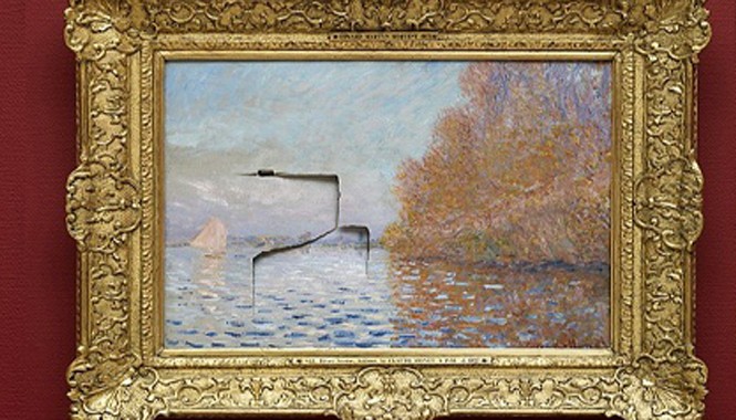 Ngồi tù 6 năm vì đấm thủng tranh trăm tỉ của danh họa Monet Andrew Shannon (49 tuổi) đã để lại một vết rách lớn trong bức “Vịnh Argenteuil và một con thuyền” (1874) của danh họa Monet.