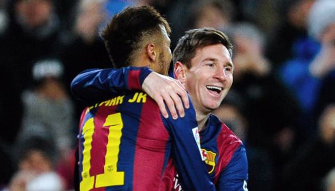 Messi bật cười khi thấy Neymar đá hỏng phạt đền Messi chủ động nhường Neymar thực hiện cú sút phạt đền.