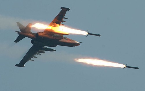Đằng sau cuộc không kích IS của Nga tại Syria Nga đã tiến hành nhiều cuộc không kích IS tại Syria. Ảnh: Telegraph.