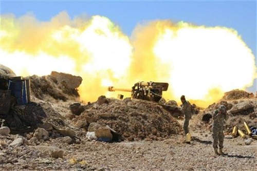 Nga và Syria dùng chiến lược mới để đánh bại IS Quân đội Syria Ả rập (SAA) và chiến binh Hezbollah trong một cuộc đấu pháo hạng nặng với phiến quân IS.