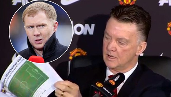 Van Gaal: 'Scholes được trả tiền khi chê Man Utd' Scholes hiếm khi có phát biểu tích cực về Man Utd dưới thời Van Gaal. Ảnh: Reuters.