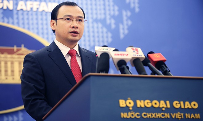 Việt Nam tiếp tục trao công hàm phản đối Trung Quốc Người phát ngôn Bộ Ngoại giao - Lê Hải Bình.