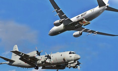 Hai loại máy bay săn tàu ngầm tân tiến của Mỹ bị lộ mật Máy bay P-3 Orion và máy bay P-8A PoseIdon.