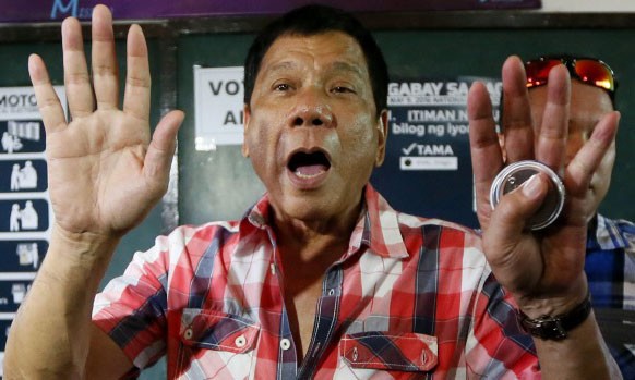 Tổng thống Philippines không thích làm việc vào buổi sáng Tổng thống vừa đắc cử của Philippines, ông Rodrigo Duterte. Ảnh: AP.