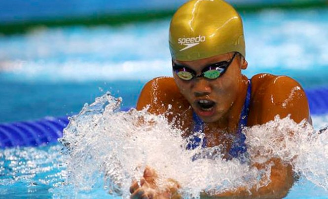 Ánh Viên chia tay Olympic 2016 Ánh Viên không thể hoàn thành mục tiêu giành quyền vào chung kết tại Olympic 2016. Ảnh: Reuters.