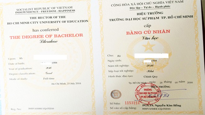 Hàng chục tân cử nhân lo ngay ngáy vì bằng tốt nghiệp bị lỗi Hàng chục tấm bằng của tân cử nhân trường ĐH Sư phạm TPHCM bị lỗi.