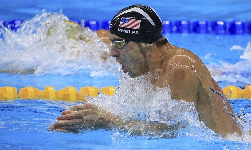 Phelps giành Huy chương vàng thứ tư ở Olympic 2016 Phelps vẫn thống trị đường đua xanh dù đã 31 tuổi. Ảnh: Reuters.