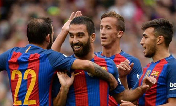 Turan chói sáng, Barca giành Siêu Cup Tây Ban Nha Nhờ có Turan, Barca có thể không cần mua thêm tiền đạo. Ảnh: Reuters.