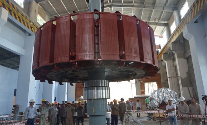 Hoàn thành tổ hợp rotor nhà máy thuỷ điện Krông Nô 2 Hoàn thành tổ hợp rotor nhà máy thuỷ điện Krông Nô 2
