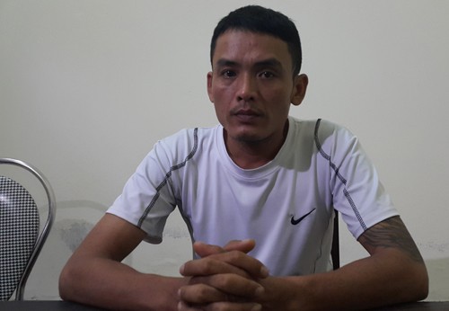 'Người nhện' đột nhập nhà đại gia vào đêm rằm Nguyễn Đức Lam tại cơ quan điều tra. Ảnh: Hải Bình.