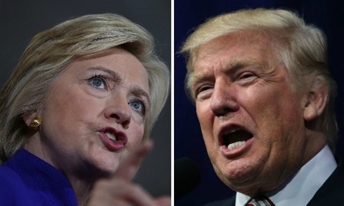 Trump và Clinton làm gì trong 100 ngày đầu tiên nếu đắc cử? Donald Trump và Hillary Clinton. Ảnh: Breitbart.