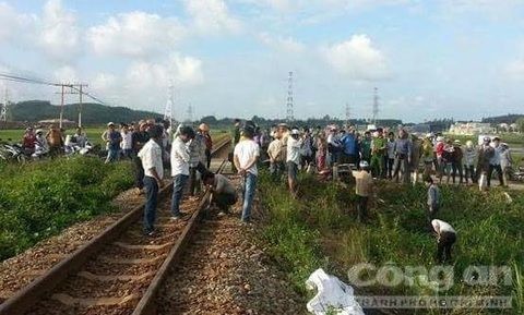 Kỹ sư cầu đường bị tàu hỏa tông tử vong Hiện trường vụ tai nạn đường sắt.
