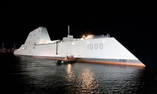 Tàu khu trục 4 tỷ đôla Mỹ hỏng ở Panama Tàu USS Zumwalt tối tân của hải quân Mỹ. Ảnh: Military.