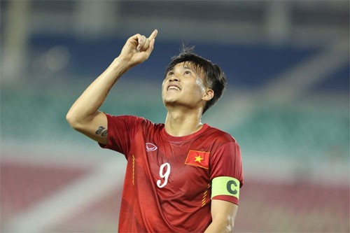 Công Vinh vượt qua Neymar về số bàn ghi cho đội tuyển Công Vinh có thành tích ghi bàn rất cao cho tuyển Việt Nam. Ảnh: Đức Đồng.