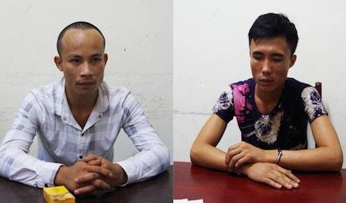 Ba sát thủ bịt mặt xông vào quán ăn chém chết người Nghi can Xin và Hà. Ảnh: Cơ quan điều tra Nghệ An.