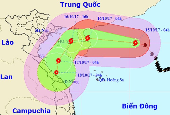 Bão số 11 giật cấp 15 diễn biến phức tạp Bão số 11 giật cấp 15 diễn biến phức tạp