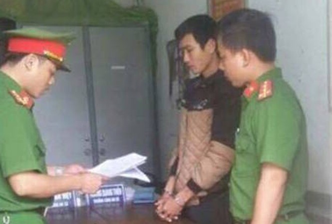 Bắt khẩn cấp kẻ chém nữ phó trạm y tế vào ngày Phụ nữ Việt Nam Đối tượng Hoàng Xuân Hải bị bắt giữ.