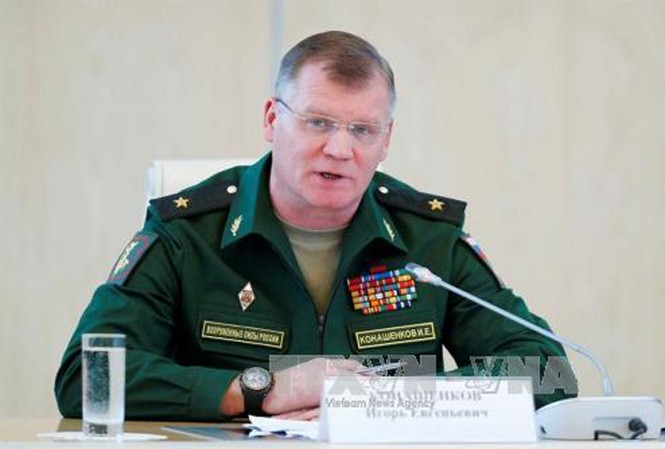 Bản tin 20H: Nga cáo buộc Mỹ không ném bom vào IS Người phát ngôn Bộ Quốc phòng Nga Igor Konashenkov. Ảnh: Reuters/TTXVN.