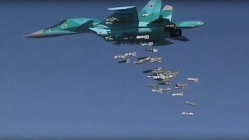 Bản tin 14H: Nga tuyên bố giải phóng Syria khỏi IS Không quân Nga ném bom diệt IS hỗ trợ quân đội Syria. Ảnh: EPA.