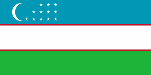 Hình trăng lưỡi liềm trên quốc kỳ của Uzbekistan có ý nghĩa gì? Quốc kỳ Uzbekistan. Ảnh: Pinterest.