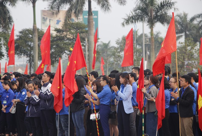 Tuổi trẻ Quảng Trị khởi động Tháng Thanh niên 2018 Quang cảnh lễ khởi động.