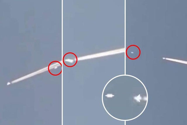 Phát hiện UFO 'đánh chiếm' máy bay phản lực trên bầu trời Mỹ Vật thể lạ trông giống đĩa bay cố gắng tấn công chiếc máy bay phản lực.