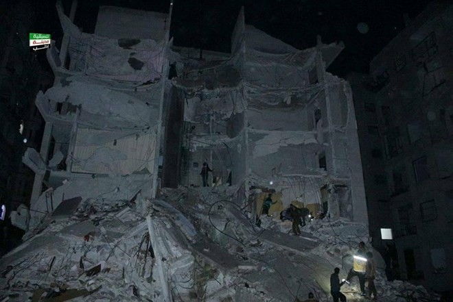 Bản tin 8H: Nổ rung chuyển tòa nhà ở Syria, ít nhất 13 người chết Hiện trường vụ nổ. Nguồn: syria.liveuamap.com.