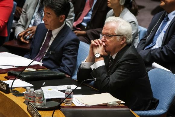 Phe ly khai Ukraine đề nghị ngừng chiến Đại sứ Nga tại Liên Hợp quốc Vitaly Churkin trong cuộc họp của Hội đồng Bảo an