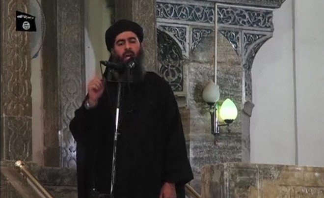 Mỹ không kích cuộc họp các thủ lĩnh IS tại Iraq Thủ lĩnh tối cao IS Abu Bakr al-Baghdadi.
