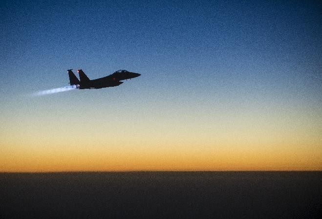 Mỹ không kích tiêu diệt nhiều thủ lĩnh cấp cao IS Máy bay F-15E của quân đội Mỹ thực hiện các cuộc không kích ở Iraq