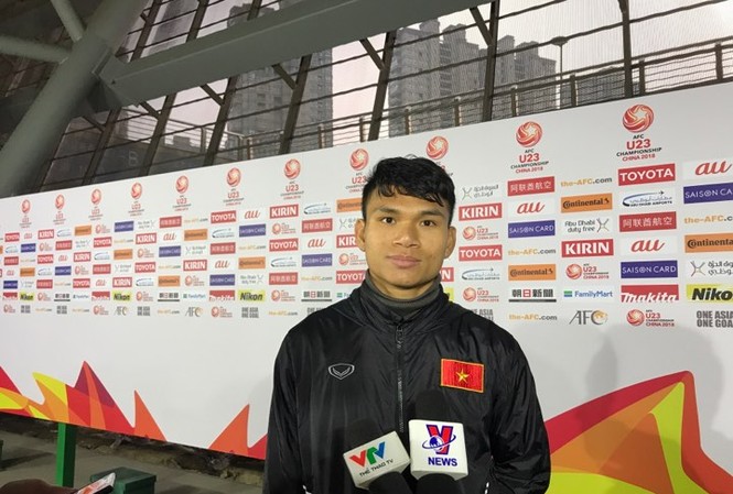 Hậu vệ U23 Việt Nam tự tin trước trận đấu với Qatar Hậu vệ Xuân Mạnh