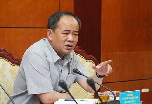 Bộ Văn hoá bỏ ngỏ nhiều câu hỏi với Thứ trưởng Lê Khánh Hải Thứ trưởng Lê Khánh Hải sẽ được Bộ VH-TT&DL giới thiệu tranh cử Chủ tịch VFF nhiệm kỳ 8.