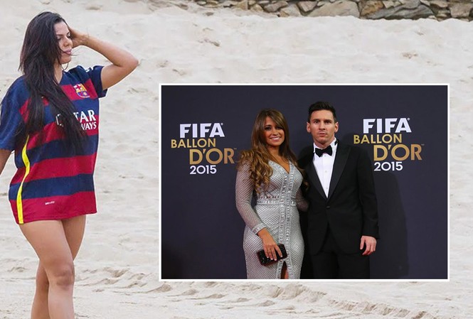 Bị bồ ghen, Messi cấm cửa người đẹp siêu vòng 3 Miss BumBum này liên tục mời gọi Messi bằng những hình ảnh nóng bỏng, khiến cô bồ Antonella Roccuzzo của anh ghen lồng ghen lộn.