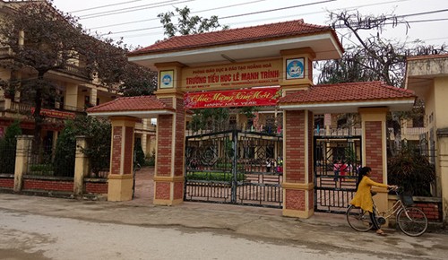Giáo viên không có lương, thưởng Tết vì hiệu trưởng về hưu Trường Tiểu học Lê Mạnh Trinh. Ảnh: L.H.