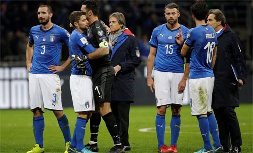 Hòa Thụy Điển ở lượt về, Italy chầu rìa World Cup Nỗi thất vọng của Italy sau 90 phút của trận lượt về.