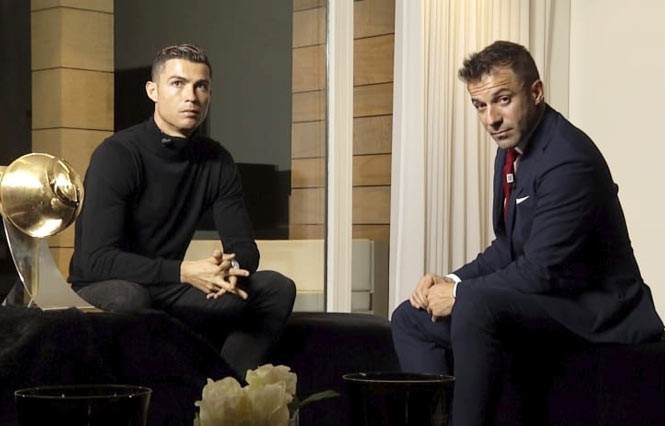 Ronaldo ôm mộng thành tài tử Hollywood Ronaldo trả lời phỏng vấn huyền thoại bóng đá Del Piero