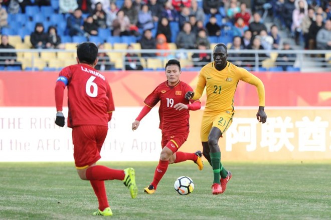 Highlights: Quang Hải lập công, U23 Việt Nam thắng sốc Australia U23 Việt Nam có chiến thắng lịch sử ở vòng chung kết U23 châu Á. Ảnh: Zing