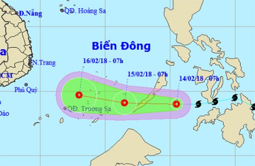 Bão Sanba suy yếu thành áp thấp nhiệt đới Dự báo đường đi và khu vực ảnh hưởng của áp thấp nhiệt đới.