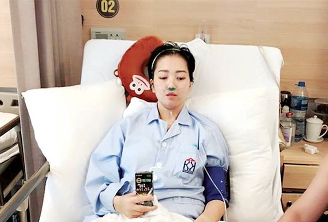 Hoa khôi đá cầu Huyền Trang qua đời vì căn bệnh ung thư Huyền Trang khi điều trị tại BV Ung bướu Hà Nội. Ảnh: T.Ð.