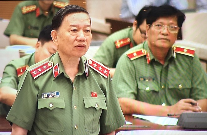 Cam kết không tăng biên chế khi sửa đổi Luật CAND Bộ trưởng Bộ Công an Tô Lâm.