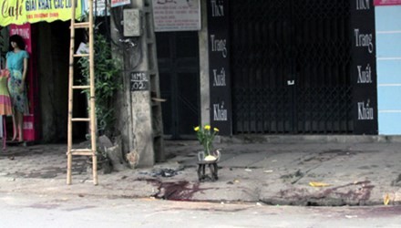 Bắt nghi phạm giết người dã man trên phố Hiện trường nơi xảy ra vụ án mạng