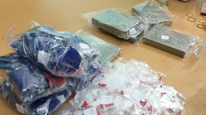 Bắt giữ 3 đối tượng vận chuyển 8 bánh heroin Tang vật ma túy bị thu giữ ngày 31/8