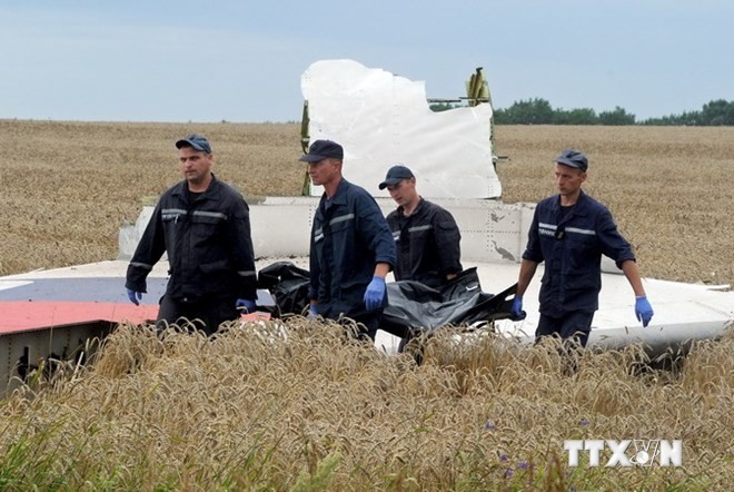 Bản tin 20H: Chuyên gia Nga tới hiện trường MH17 rơi Lực lượng cứu hộ Ukraine tìm kiếm thi thể các nạn nhân tại hiện trường vụ rơi máy bay MH17. (Nguồn:AFP/TTXVN)