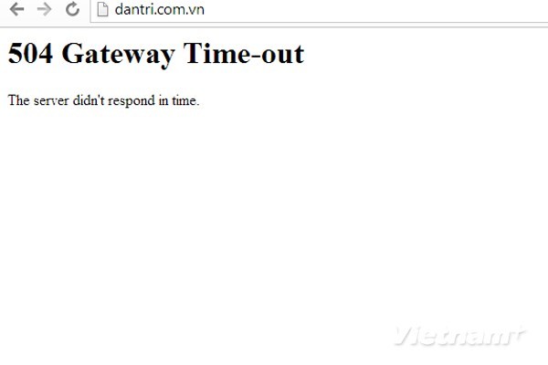 Hàng loạt website tin tức Việt Nam bị lỗi truy cập Hàng loạt website tin tức Việt Nam bị lỗi truy cập