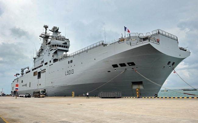 Bản tin 20H: Pháp tuyên bố chưa giao tàu chiến cho Nga Tàu chiến Mistral. Ảnh: AFP.