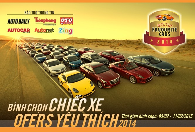 Otofun khởi động bình chọn ‘Chiếc xe yêu thích’ năm 2014 Otofun khởi động bình chọn ‘Chiếc xe yêu thích’ năm 2014